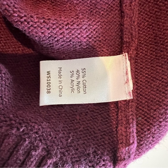 Market & Spruce maroon shawl collar tunic sweater size Small - Picture 8 of 9